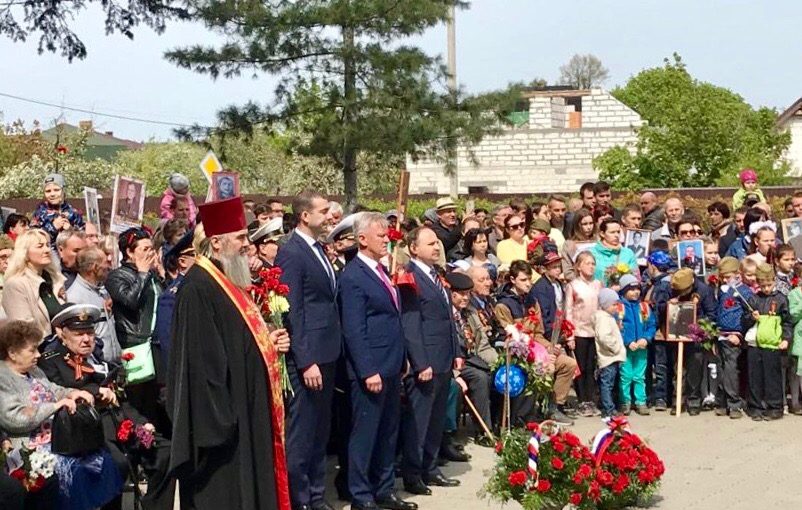 В День Победы настоятель и прихожане храма св.вмч. Варвары приняли участие в праздничных мероприятиях
